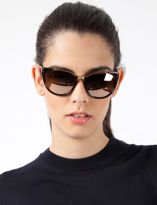 Linda Farrow Luxe Linda Farrow Black Acetate w/ gold Lens Sunglasses
