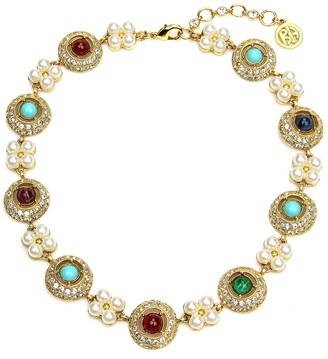 Ben-Amun 24k Gold-Plated Multistone Pearly Necklace