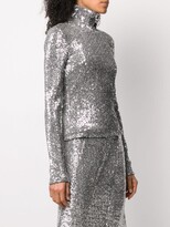 Thumbnail for your product : AMI Paris Sequinned Turtle Neck Top