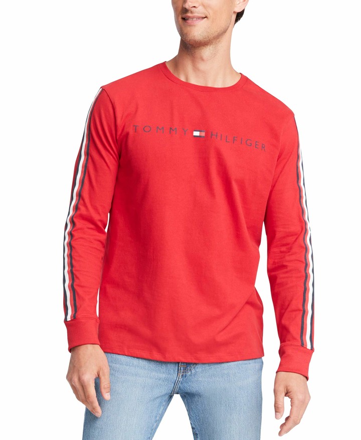red hilfiger shirt