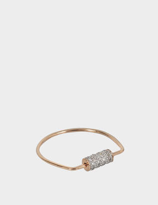 ginette_ny Mini Straw Diamond 18-karat rose gold ring