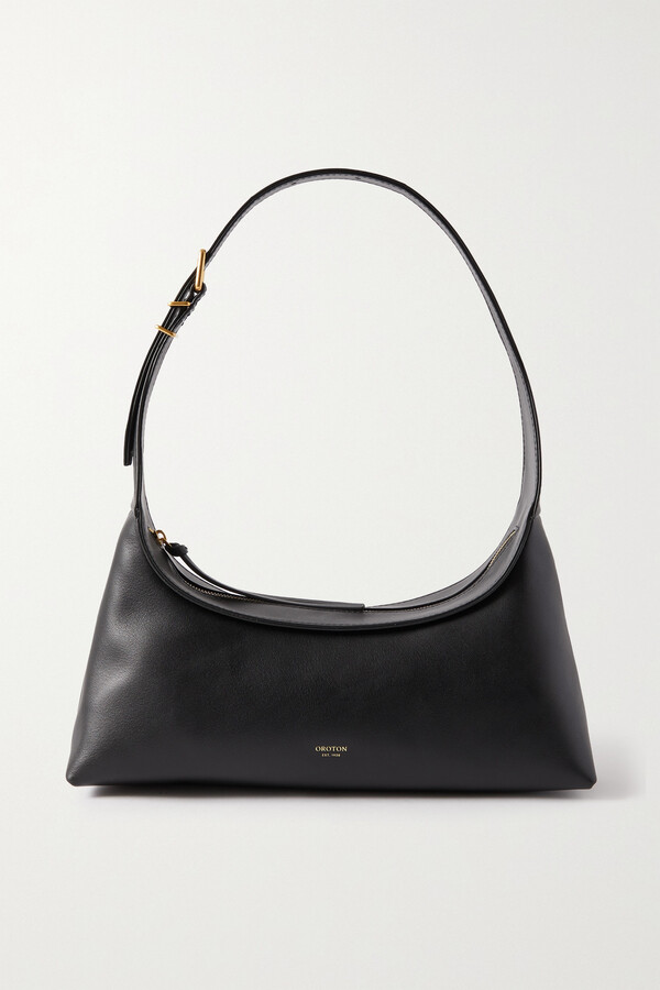 Oroton Cinder Baguette Leather Shoulder Bag - Black - ShopStyle