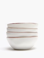 Thumbnail for your product : FELDSPAR Set Of Four Painted-rim Fine China Ice Cream Bowls - Red White