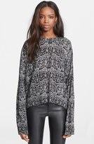 Thumbnail for your product : Zadig & Voltaire 'Markus' Print Boxy Silk Blend Pullover