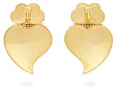 Thumbnail for your product : BEGÜM KHAN Evil Eye Cuore Sacro 24kt Gold-plated Earrings - Green Gold
