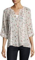 Thumbnail for your product : Joie Gloria B Floral Silk Blouse, Pink/White