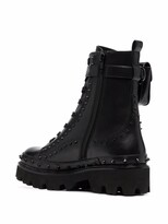 Thumbnail for your product : Pinko Pouch-Detail Studded Combat Boots