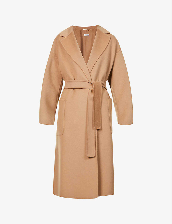 S Max Mara Brown Women's Wool Coats | Shop the world's largest 