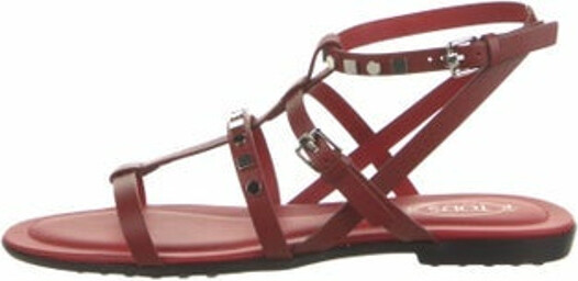 Red Leather Gladiator Sandal | ShopStyle