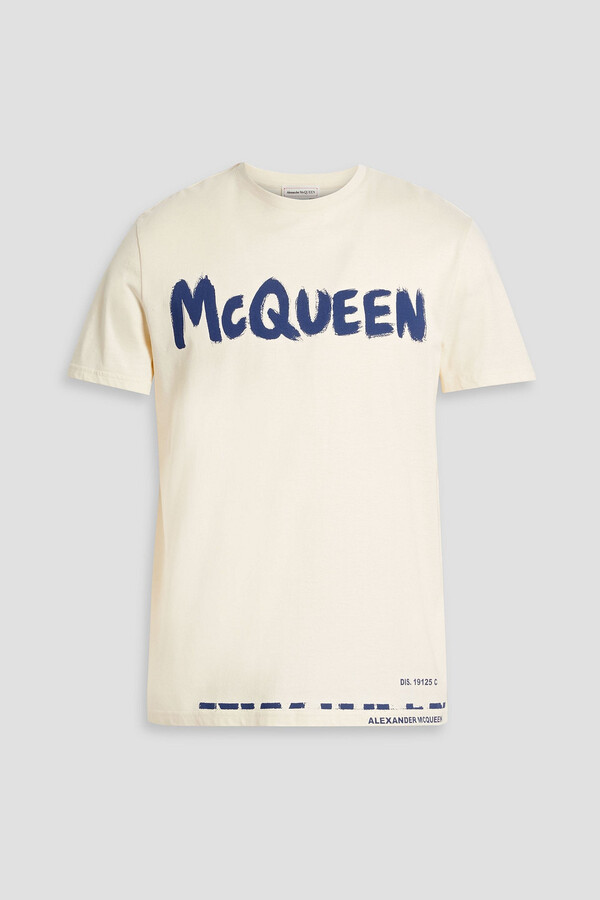 Alexander McQueen Printed cotton-jersey T-shirt