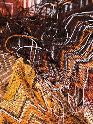 Missoni zigzag fringed scarf - women - Viscose - One Size