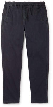 Folk Linen and Cotton-Blend Trousers - Men - Navy