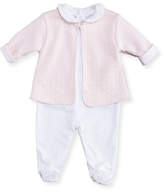 Thumbnail for your product : Kissy Kissy Cable Couture Footie Playsuit & Jacket Set, Size Newborn-9M