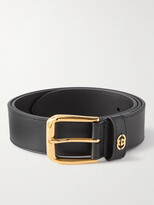 Thumbnail for your product : Gucci 4cm Logo-Embellished Leather Belt - Men - Black - EU 85