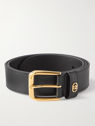 Gucci 4cm Logo-Embellished Leather Belt - Men - Black - EU 85