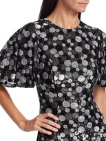 Thumbnail for your product : Michael Kors Metallic Paillette-Print Sheath Dress