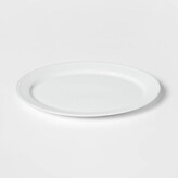Thumbnail for your product : Threshold 15" x 12" Ceramic Oval Beaded Platter White