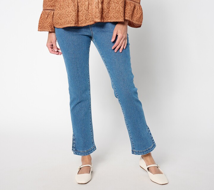 Logo by Lori Goldstein Petite Pull-On Ankle Length Denim