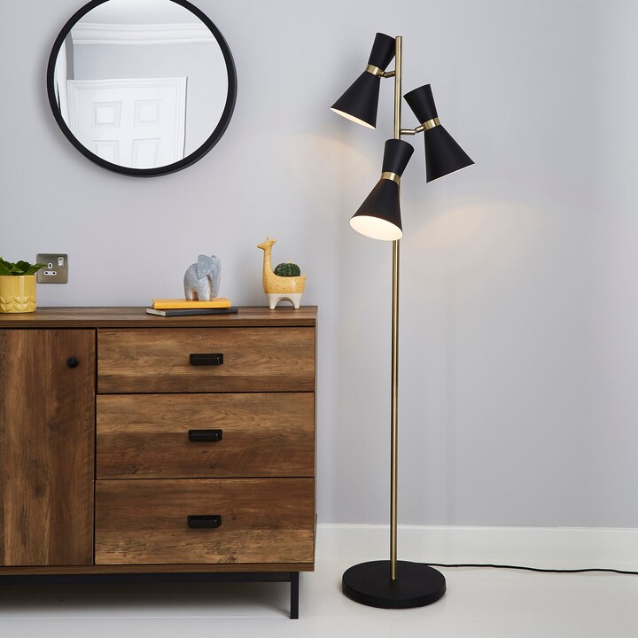Dunelm Archie Black Floor Lamp Black ShopStyle