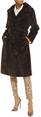 Stand Studio Faustine Belted Faux Fur Coat