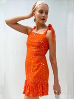 Thumbnail for your product : NEVER FULLY DRESSED Lurex Dobby Mini Dress - Orange
