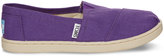Thumbnail for your product : Toms Purple Canvas Youth Classics