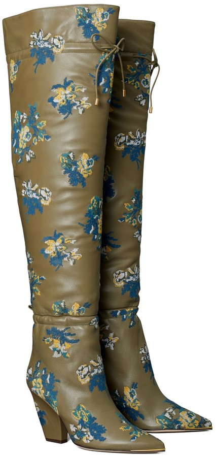 olive green over the knee boots