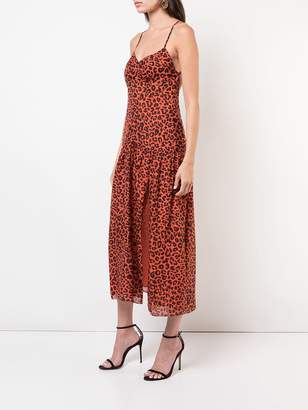 Mason by Michelle Mason leopard print midi dress