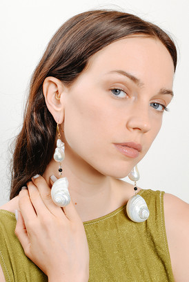 Prada shell-detailed silver earrings - www.sportsnetwork.co.jp