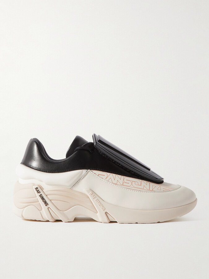 Raf Simons Antei Shell and PVC-Trimmed Leather Sneakers - ShopStyle