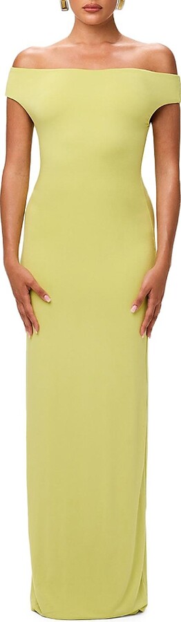 Naked Wardrobe Smooth Off-Shoulder Maxi Dress