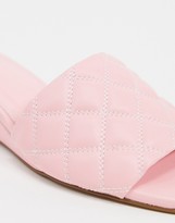 Thumbnail for your product : ASOS DESIGN Thriller quilted demi wedge in pink