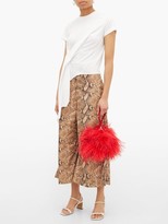 Thumbnail for your product : Marques Almeida Feathered Leather Cross-body Bag - Red