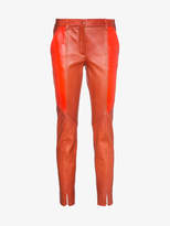 Givenchy panelled leather skinny trou 