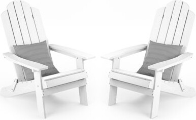 Lazio Plastic Folding Outdoor Adirondack Chair(Set Of Two)