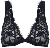 Thumbnail for your product : I.D. Sarrieri Paneled Cotton-blend Lace And Stretch-mesh Underwired Triangle Bra