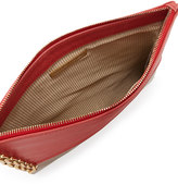 Thumbnail for your product : Lauren Merkin Winne Colorblock Leather Zip Pouch, Coral/Taupe