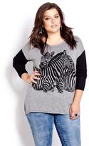 Thumbnail for your product : Addition Elle DKNY Zebra Sweater