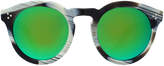 Thumbnail for your product : Illesteva Leonard II Round Sunglasses, Horn/Black/Green
