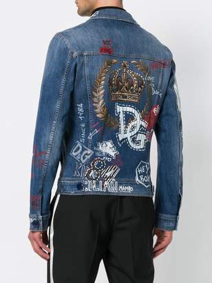 Dolce & Gabbana printed denim jacket