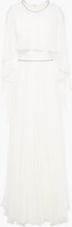 Thumbnail for your product : Jenny Packham Bloom Cape-back Embellished Chiffon Bridal Gown