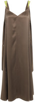 Thumbnail for your product : Rag & Bone Colette Neon-trimmed Silk-satin Slip Dress