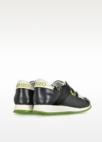 Thumbnail for your product : Kenzo Monsters Leather and Nylon Sneaker