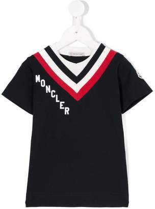 Moncler Kids contrast-insert T-shirt