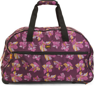 TJMAXX 22In Floral Rolling Duffle, Leather