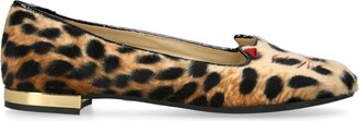 Charlotte Olympia Leopard Kitty Ballet Flats