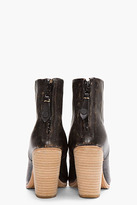 Thumbnail for your product : Rag and Bone 3856 RAG & BONE Dark Grey Distressed Leather Newbury Ankle Boots