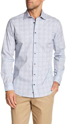14th & Union Patterned Long Sleeve Trim Fit Shirt