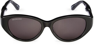 Balenciaga Twist 55MM Oval Sunglasses