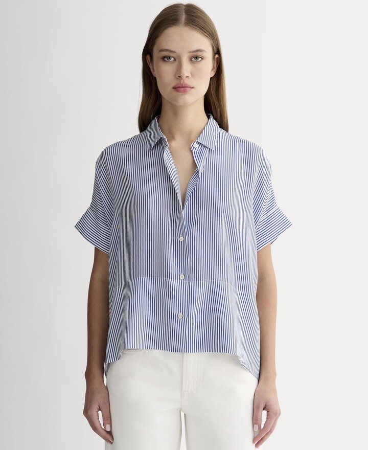 Everlane The Boxy Shirt in Washable Silk